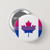 Bisexualität kanadische Pride-Flagge Button (Vorne & Hinten)