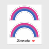 Bisexualität Pride Rainbow Aufkleber (Blatt)