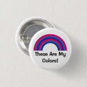 Bisexualität Regenbogen-Stolz Button (Vorne & Hinten)