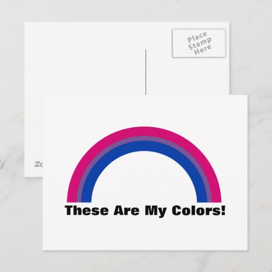 Bisexualität Regenbogen Stolz Postkarte (Vorne/Hinten)