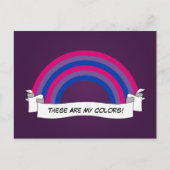 Bisexualität Regenbogen Stolz Postkarte (Vorderseite)