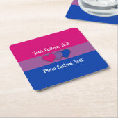 Bisexualität Stolperflagge mit Text-Untersetzer Rechteckiger Pappuntersetzer (angewinkelt)