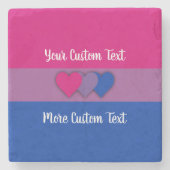 Bisexualität Stolperflagge mit Text-Untersetzer Steinuntersetzer (Vorderseite)