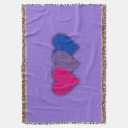 Bisexualität stolz auf Herzen Decke (Vorderseite Vertikal)