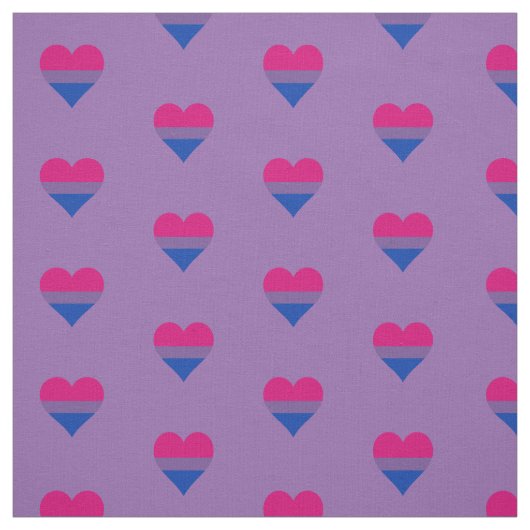 Bisexualität stolz auf Herzen Stoff (Muster)
