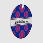 Bisexualität Stolz blauen Blume Muster Ornament (Vorderseite)
