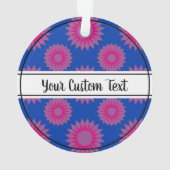 Bisexualität Stolz blauen Blume Muster Ornament (Rückseite)