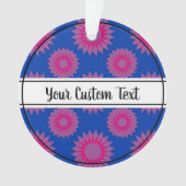 Bisexualität Stolz blauen Blume Muster Ornament (Vorderseite)