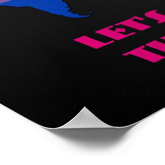 Bisexualität Stolz Weltkarte Poster (Ecke)