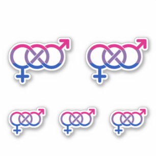 Bisexualitäts-Gendersymbol Aufkleber