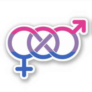 Bisexualitäts-Geschlechtssymbol Aufkleber