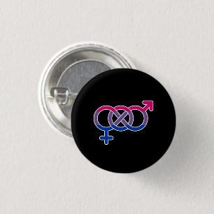 Bisexualitäts-Geschlechtssymbol Button
