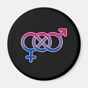 Bisexualitäts-Geschlechtssymbol Magnet