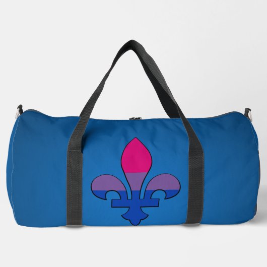 Bisexualitäts-Stolz fleur-de-lis Duffle Bag (Vorderseite)
