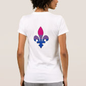 Bisexualitäts-Stolz Fleur-de-lis T-Shirt (Rückseite)