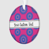 Bisexualitäts-Stolz rosa Blumenmuster Ornament (Vorderseite)