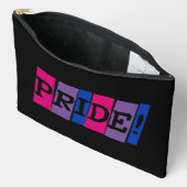 Bisexualitäts-Stolz-Textschild Zubehörtasche (Offen)