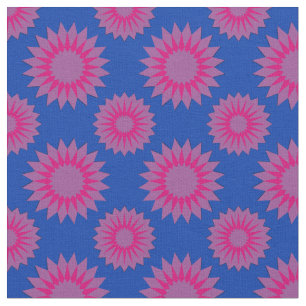 Bisexualitäts-Stolzfarben /blaues Blumenmuster Stoff