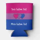 Bisexualitäts-Stolzflagge mit Text Can Cooler Dosenkühler (Vorderseite)