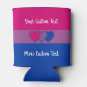 Bisexualitäts-Stolzflagge mit Text Can Cooler Dosenkühler (Rückseite)