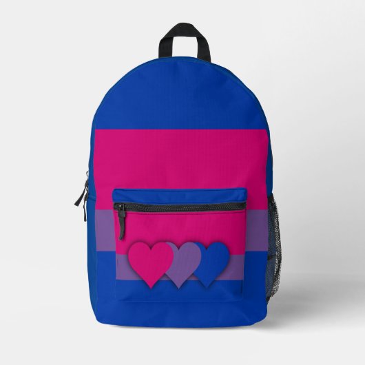 Bisexualitätsflagge Bedruckter Rucksack (Vorderseite)