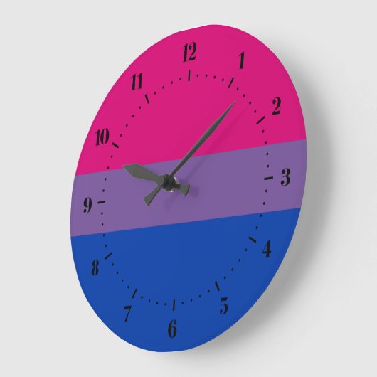 Bisexualitätsflagge Große Wanduhr (Winkel)