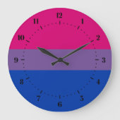 Bisexualitätsflagge Große Wanduhr (Vorderseite)