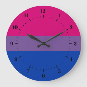 Bisexualitätsflagge Große Wanduhr