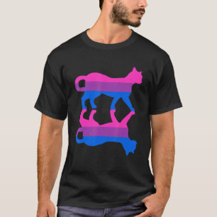 Bisexualitätsflagge Tier Katze Menschenrechte Lgbt T-Shirt
