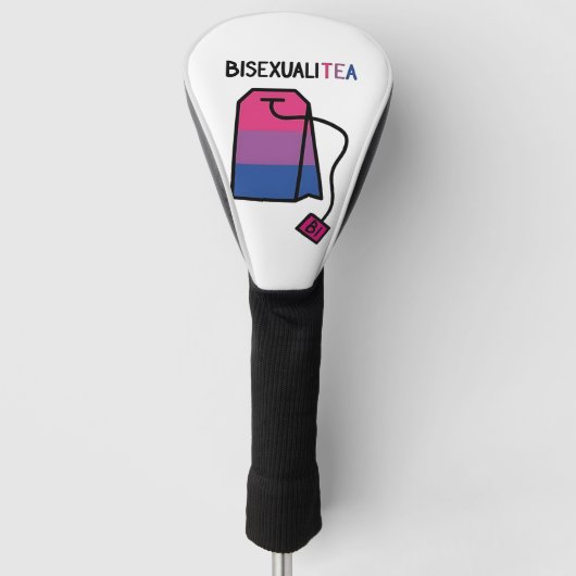 BisexualiTEA Bi Pride Flag Bisexueller Tee Golf Headcover (Vorderseite)