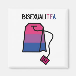 BisexualiTEA Bi Pride Flag Bisexueller Tee Magnet
