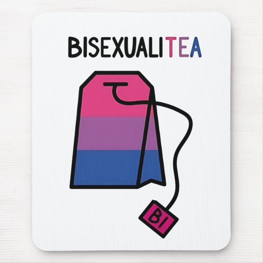 BisexualiTEA Bi Pride Flag Bisexueller Tee Mousepad (Vorne)
