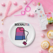 BisexualiTEA Bi Pride Flag Bisexueller Tee Pappteller (Party)