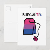 BisexualiTEA Bi Pride Flag Bisexueller Tee Postkarte (Vorne/Hinten)