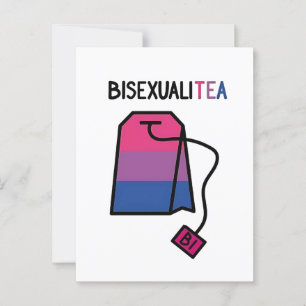 BisexualiTEA Bi Pride Flag Bisexueller Tee Postkarte