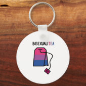 BisexualiTEA Bi Pride Flag Bisexueller Tee Schlüsselanhänger (Vorderseite)