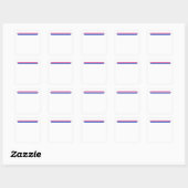 Bisexuality Flag Lgbt Bi Pride Quadratischer Aufkleber (Blatt)