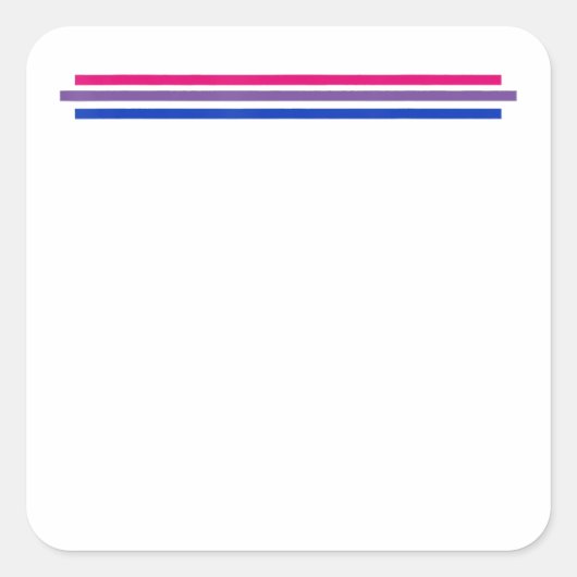 Bisexuality Flag Lgbt Bi Pride Quadratischer Aufkleber (Vorderseite)