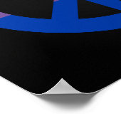 Bisexuality flag peace sign poster (Ecke)