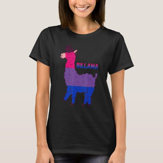 Bisexuality Llama Bisexual Flag Bi LGBTQ Bisexual T-Shirt (Vorderseite)
