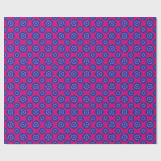 Bisexuality pride colors / pink flower pattern geschenkpapier (Flach)