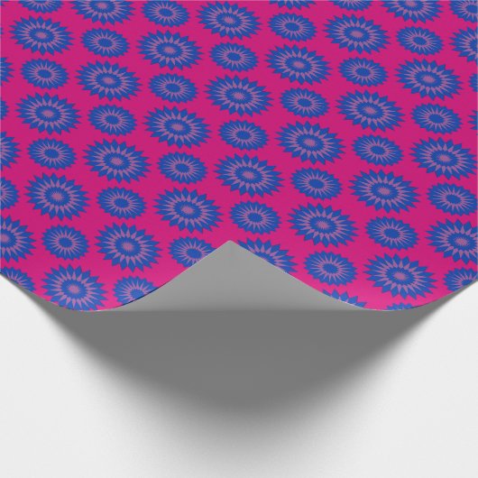 Bisexuality pride colors / pink flower pattern geschenkpapier (Ecke)