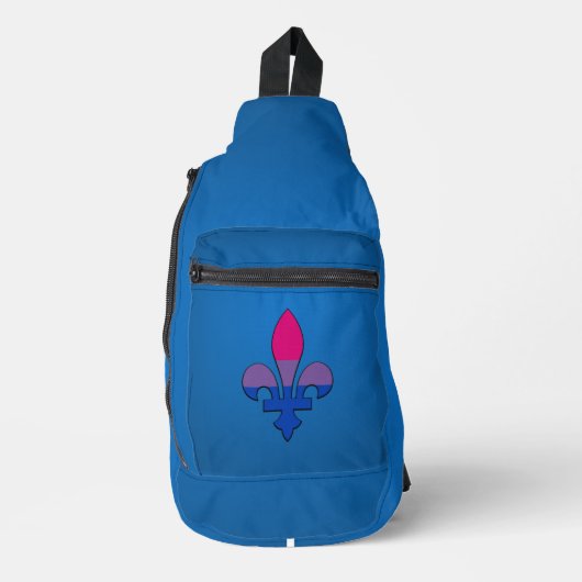 Bisexuality pride fleur-de-lis   crossbody bag (Vorderseite)