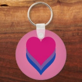 Bisexuality pride hearts Keychain Schlüsselanhänger (Rückseite)