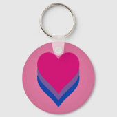 Bisexuality pride hearts Keychain Schlüsselanhänger (Rückseite)