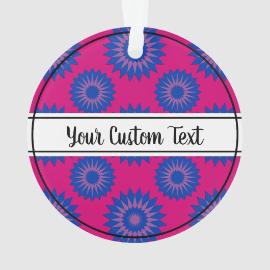 Bisexuality pride pink flower pattern ornament (Rückseite)