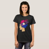 Bisexuality Woman Sunflower Bisexual Flag Bi Pride T-Shirt (Vorne ganz)