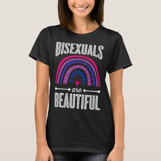 Bisexuals Are Beautiful Bisexual Pride Bohemian Ra T-Shirt (Vorderseite)