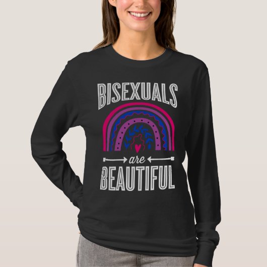 Bisexuals Are Beautiful Bisexual Pride Bohemian Ra T-Shirt (Vorderseite)
