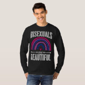 Bisexuals Are Beautiful Bisexual Pride Bohemian Ra T-Shirt (Vorne ganz)